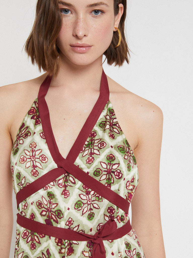 Ottod'Ame - Print Maxi Halter Dress - Multi-Ottod'Ame-treehaus