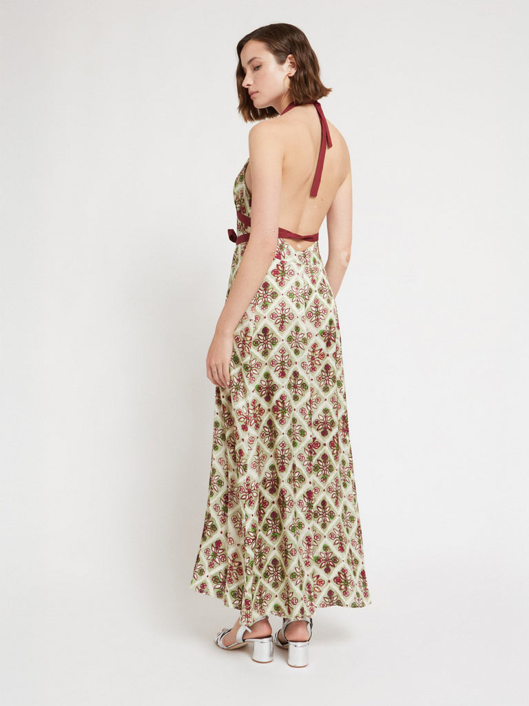 Ottod'Ame - Print Maxi Halter Dress - Multi-Ottod'Ame-treehaus