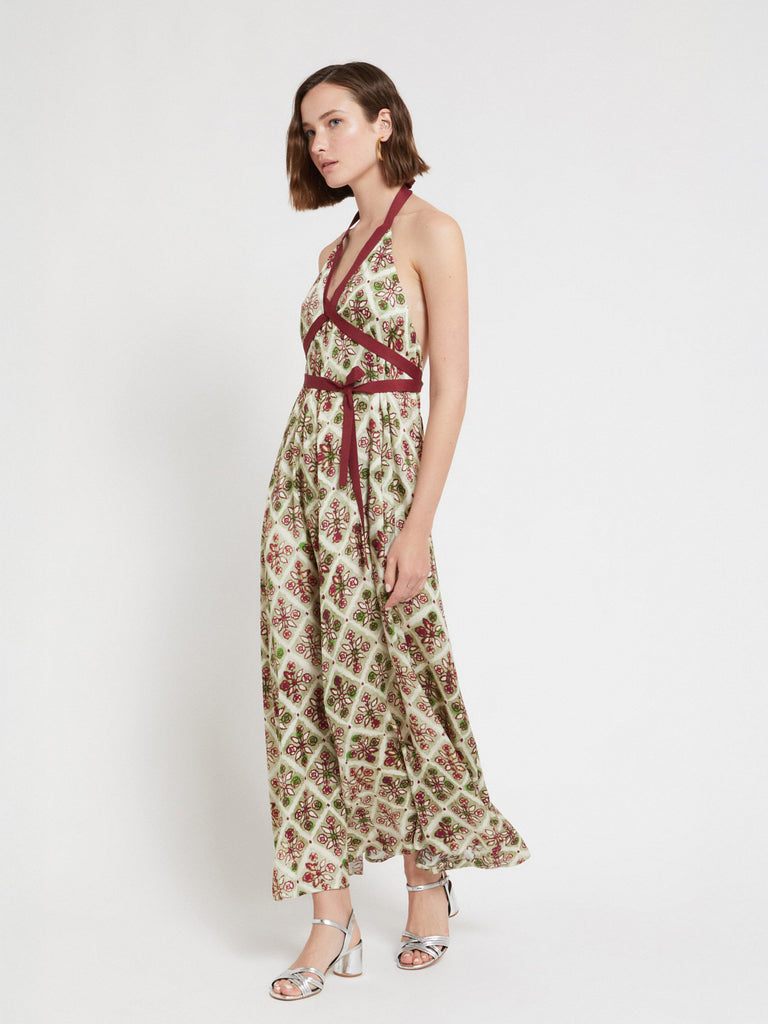 Ottod'Ame - Print Maxi Halter Dress - Multi-Ottod'Ame-treehaus