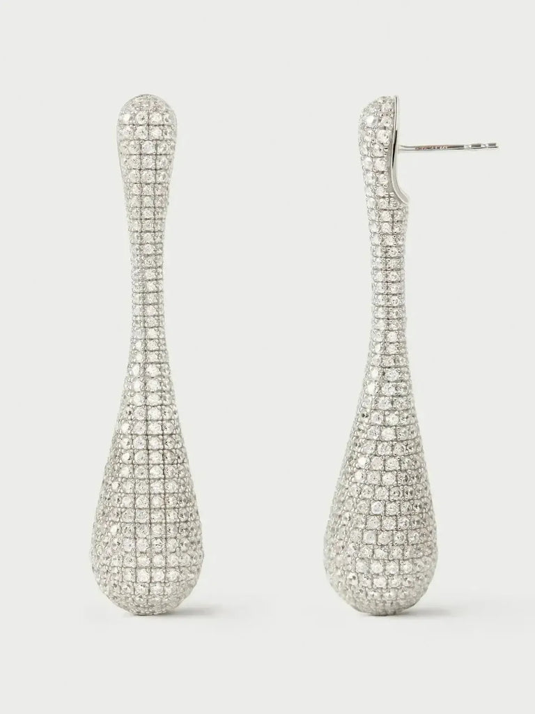 PDPAOLA - Glacier Earrings - Silver - Pavé-PDPAOLA-treehaus
