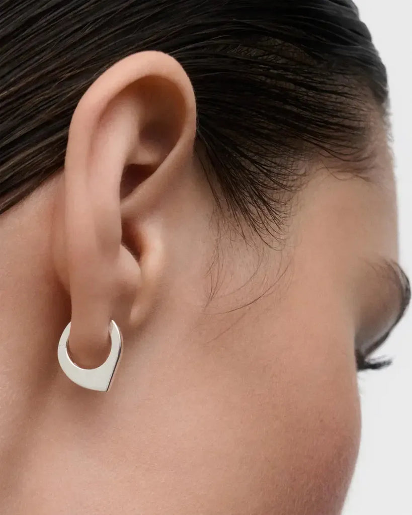 PDPAOLA - Oda Hoops - Sterling Silver - Rhodium Plated-PDPAOLA-treehaus