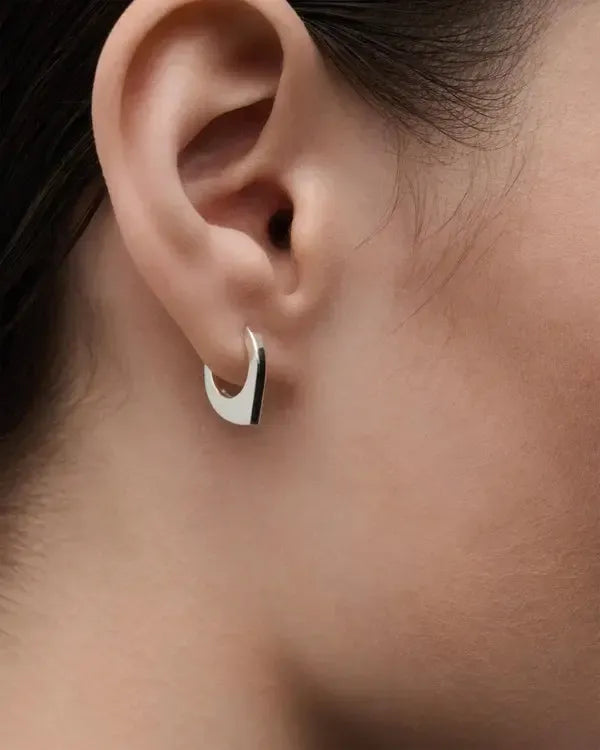 PDPAOLA - Oda Hoops - Sterling Silver - Rhodium Plated-PDPAOLA-treehaus