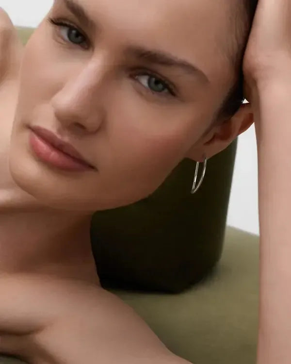 PDPAOLA - Vento Hoops - Sterling Silver - Rhodium Plated-PDPAOLA-treehaus
