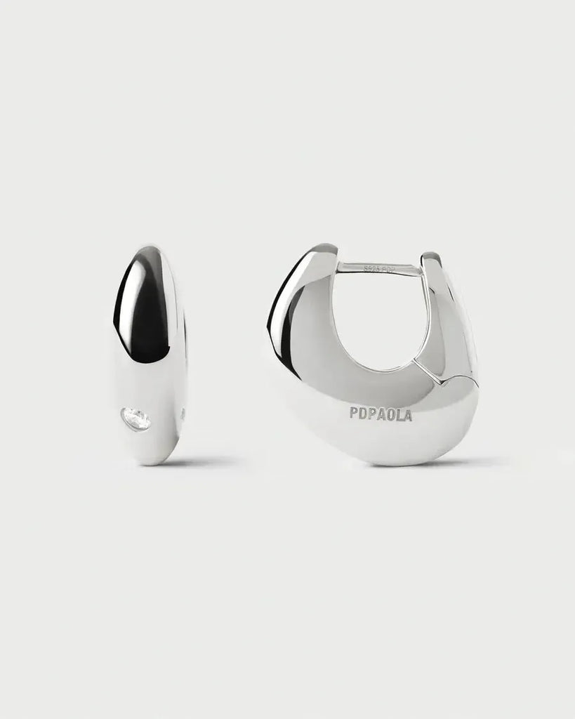 PDPAOLA - Wave Hoops - Silver - Rhodium Plated-PDPAOLA-treehaus