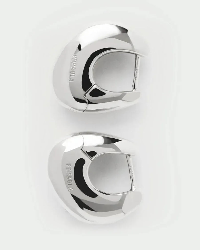 PDPAOLA - Wave Hoops - Silver - Rhodium Plated-PDPAOLA-treehaus