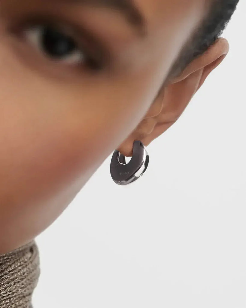 PDPAOLA - Wave Hoops - Silver - Rhodium Plated-PDPAOLA-treehaus