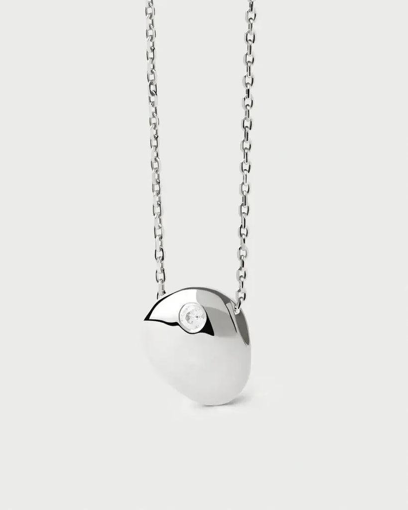 PDPAOLA - Wave Necklace - Silver - Rhodium Silver Plated-PDPAOLA-treehaus