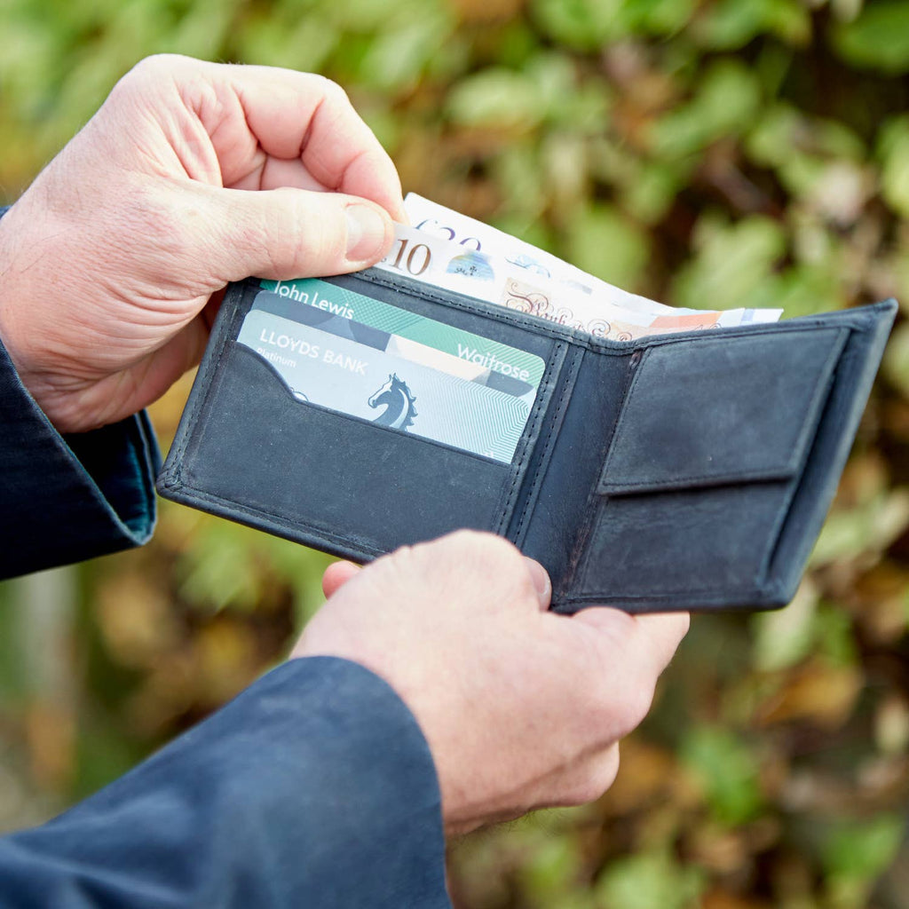 Paper High - Handmade Buffalo Leather Wallet - Black-The Paper High Gift Company Limited-treehaus