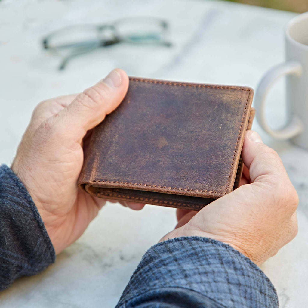 Paper High - Handmade Buffalo Leather Wallet - Brown-The Paper High Gift Company Limited-treehaus