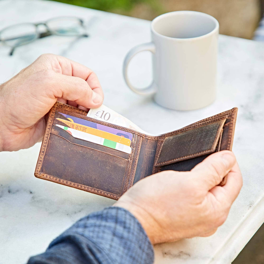 Paper High - Handmade Buffalo Leather Wallet - Brown-The Paper High Gift Company Limited-treehaus