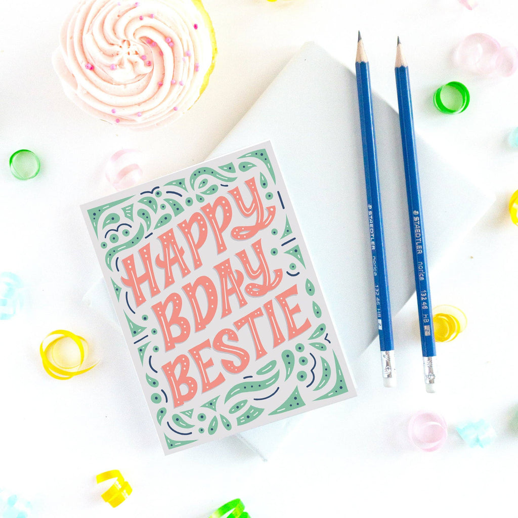 Pedaller Designs - Happy Bday Bestie Birthday-Pedaller Designs-treehaus