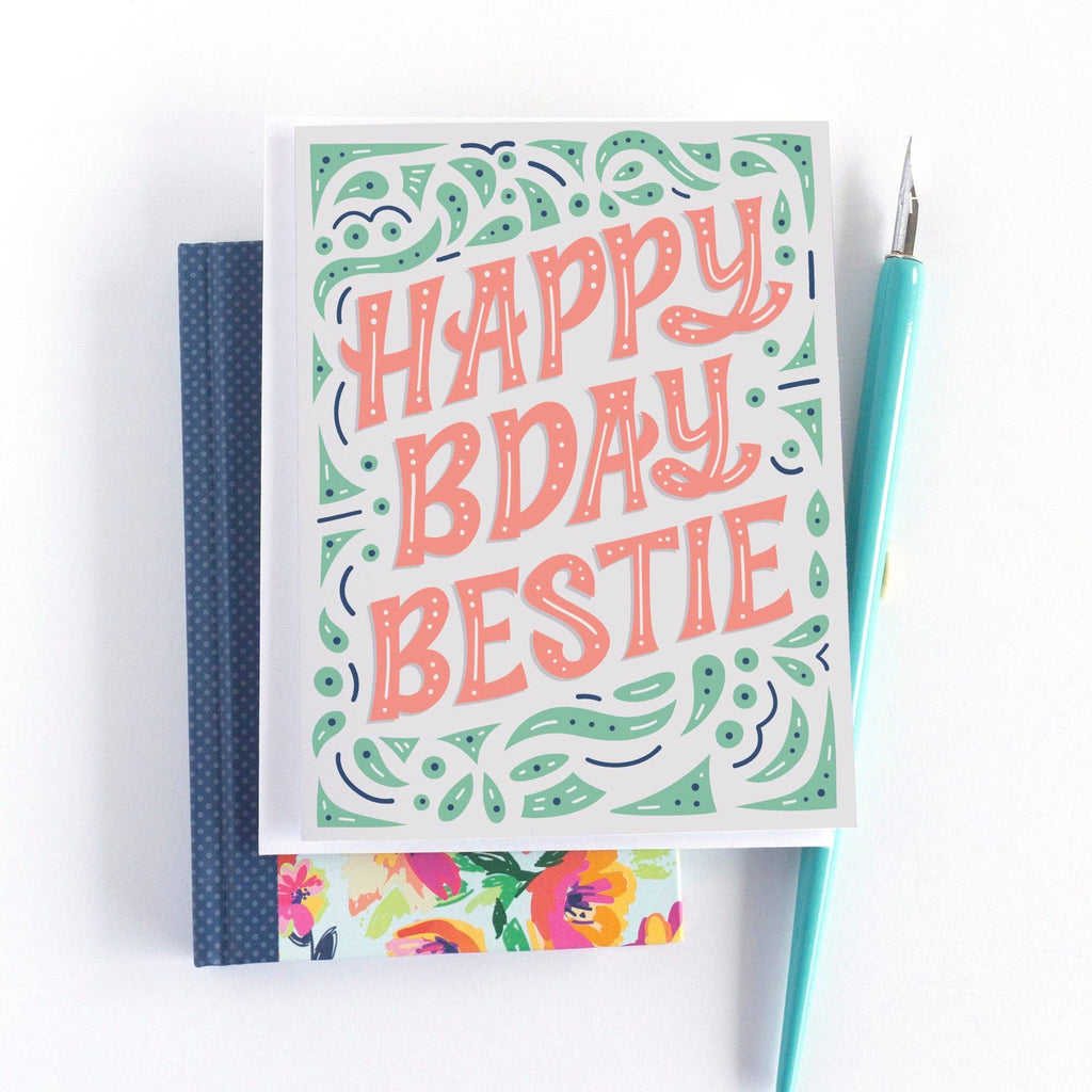 Pedaller Designs - Happy Bday Bestie Birthday-Pedaller Designs-treehaus