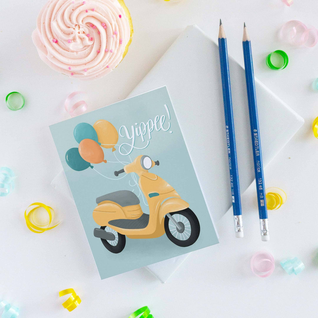 Pedaller Designs - Yippee! Moped Birthday-Pedaller Designs-treehaus