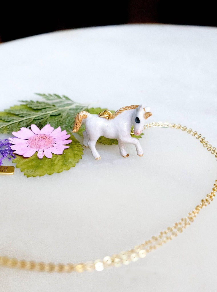 Peter and June - Tiny Unicorn Mama Necklace-Peter and June-treehaus