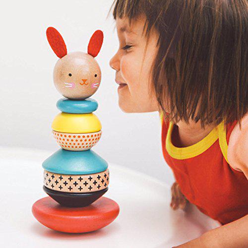 Petit Collage - Modern Bunny Stacking Toy-Chronicle-treehaus