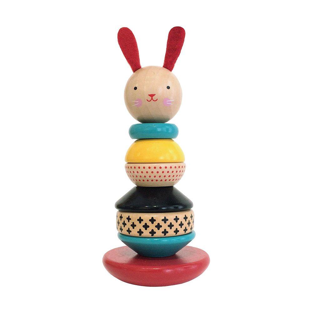 Petit Collage - Modern Bunny Stacking Toy-Chronicle-treehaus