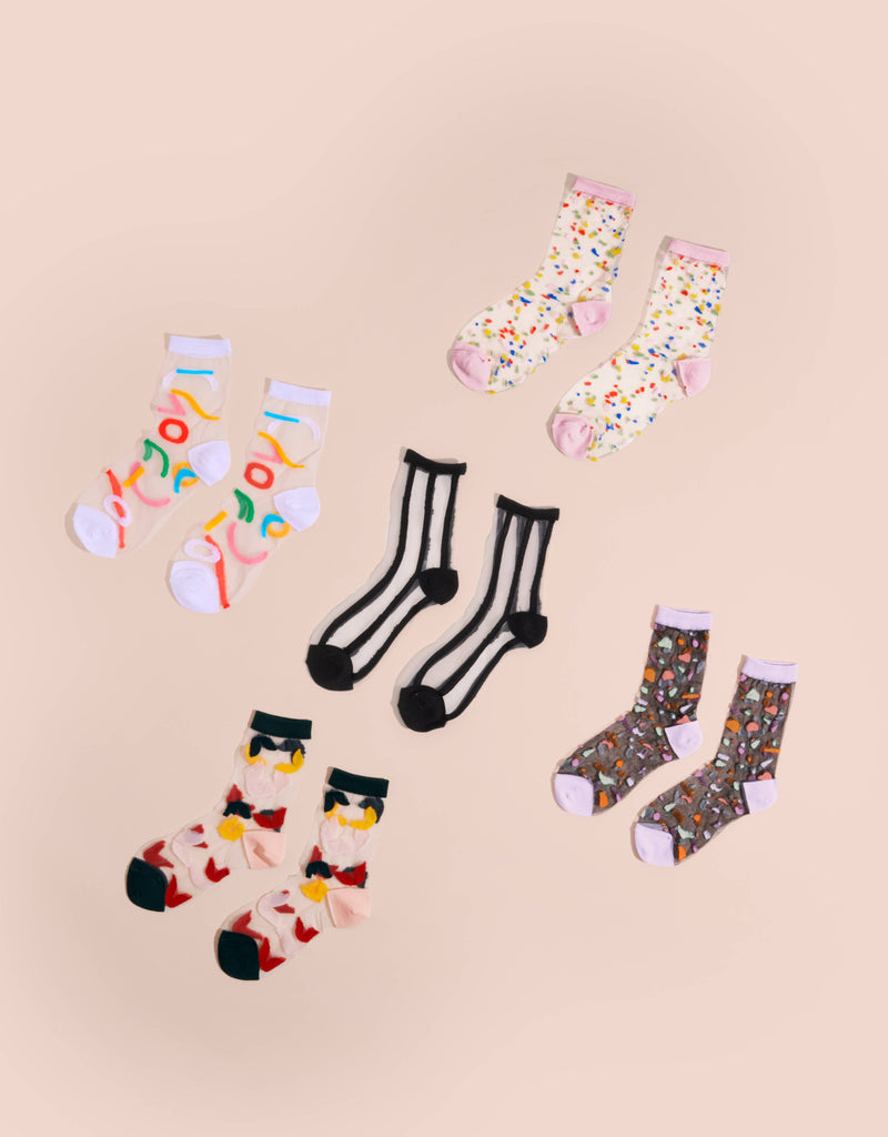 Poketo - Sheer Socks - Confetti-Poketo-treehaus