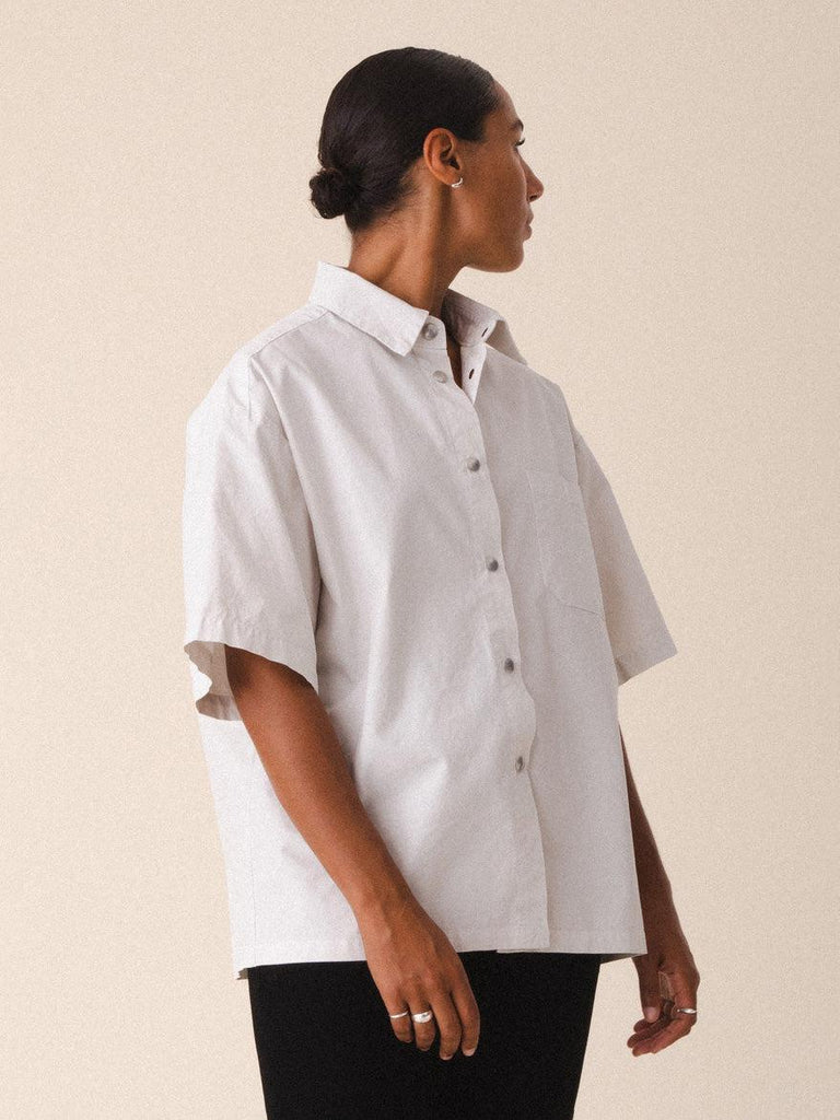 Prairie Underground - Oversized Work Shirt - Oyster-Prairie Underground-treehaus