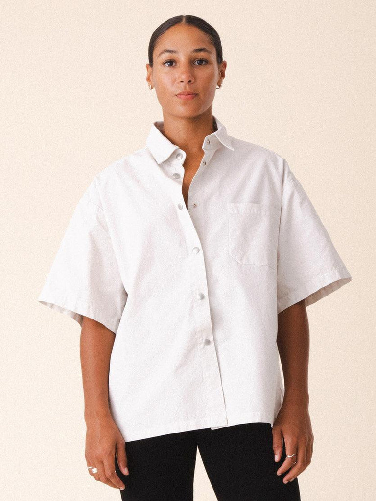 Prairie Underground - Oversized Work Shirt - Oyster-Prairie Underground-treehaus