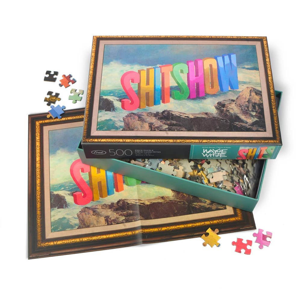 Puzzle 500 pc - Shitshow - Wayne White-Fred & Friends-treehaus