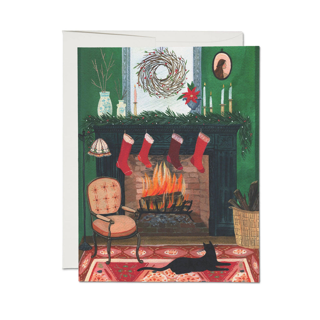 Red Cap Cards - Christmas by the Fireplace-Red Cap Cards-treehaus
