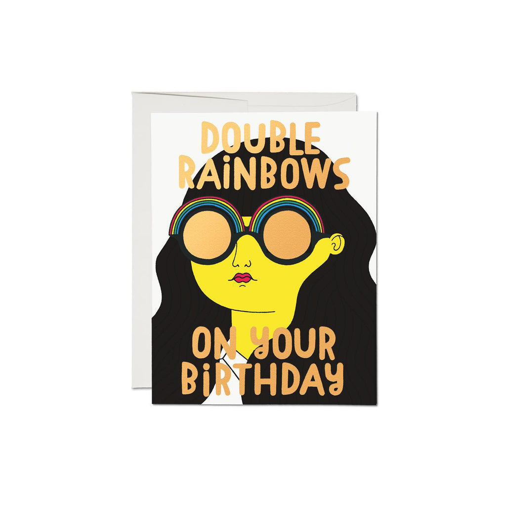 Red Cap Cards - Double Rainbows Birthday-Red Cap Cards-treehaus