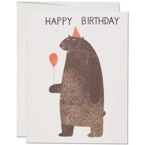 Red Cap Cards - Party Bear BIrthday-Red Cap Cards-treehaus