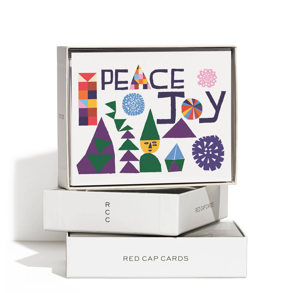 Red Cap Cards - Peace and Joy Holiday Card-Red Cap Cards-treehaus