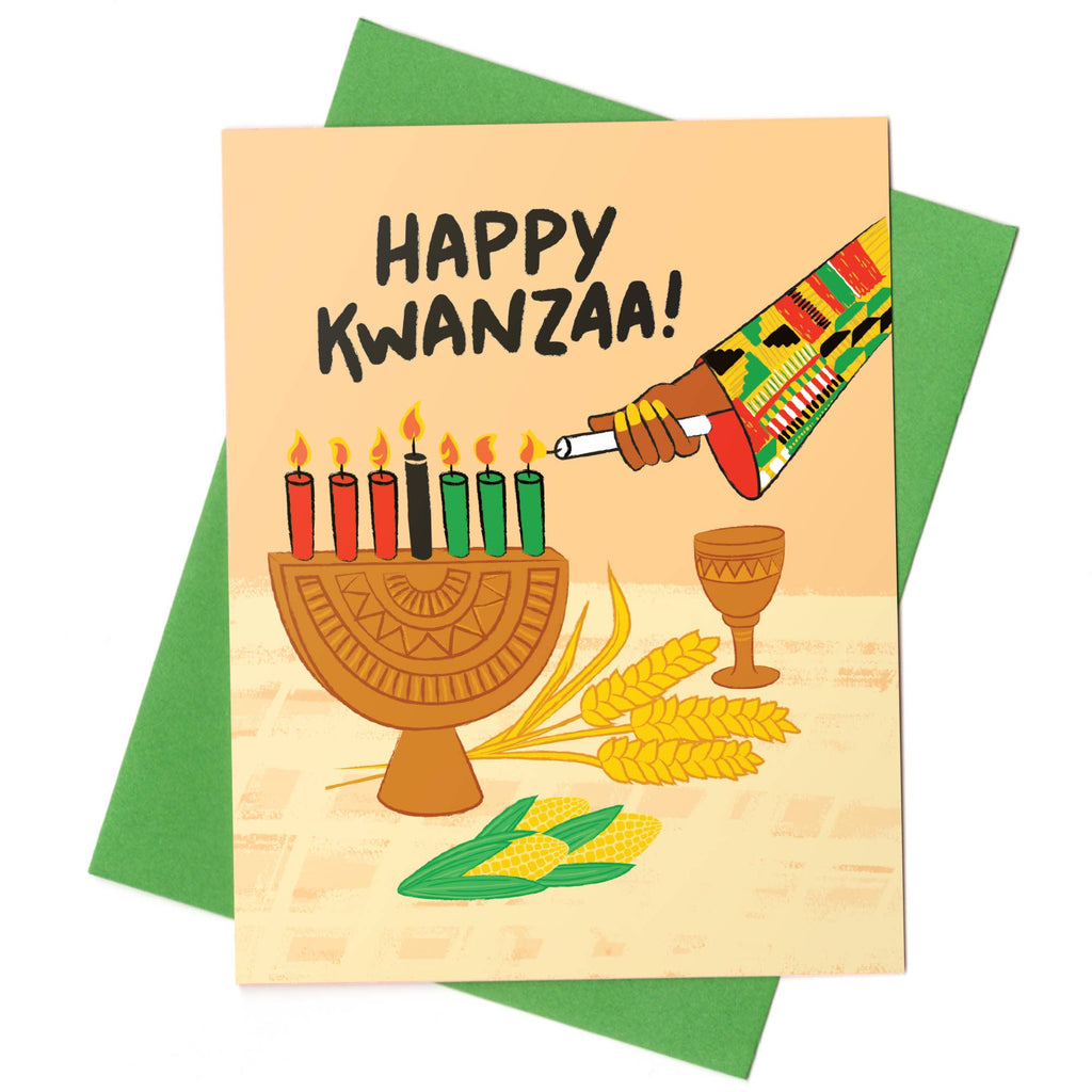 Rhino Parade - Happy Kwanzaa Table Card-Rhino Parade-treehaus