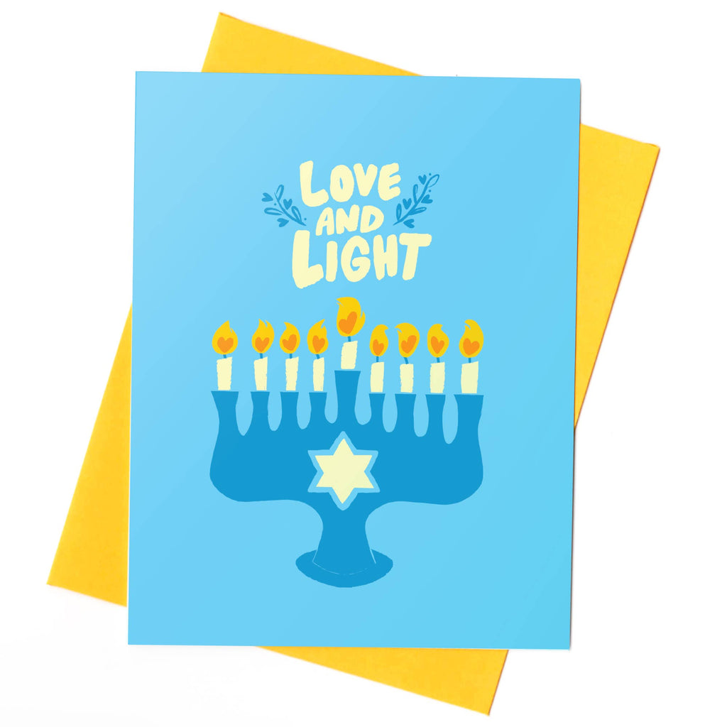 Rhino Parade - Love and Light Hanukkah Card-Rhino Parade-treehaus