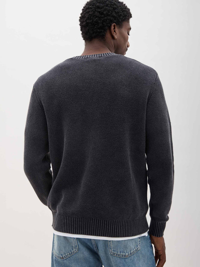 Richer Poorer - Dune Open Knit Sweater - Black-Richer Poorer-treehaus