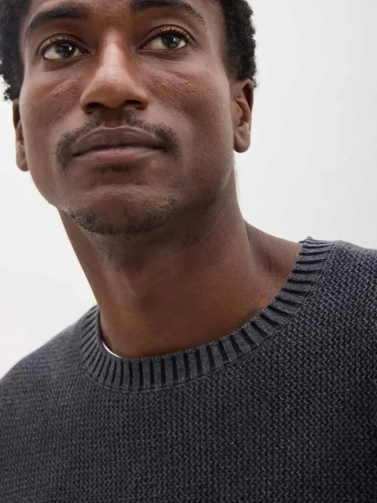 Richer Poorer - Dune Open Knit Sweater - Black-Richer Poorer-treehaus