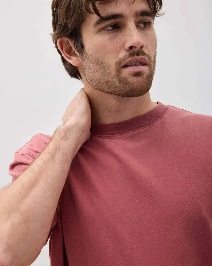 Richer Poorer - Relaxed Tee - Marsala-Richer Poorer-treehaus
