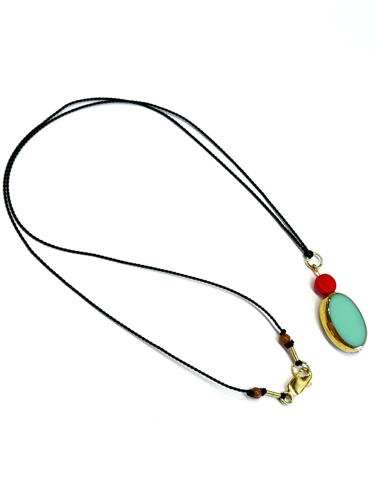 Ronni Kappos - Green Olive Necklace-Ronni Kappos-treehaus