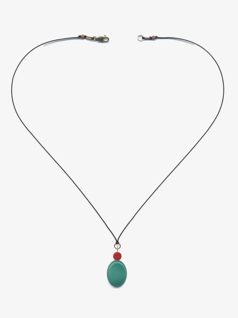 Ronni Kappos - Green Olive Necklace-Ronni Kappos-treehaus