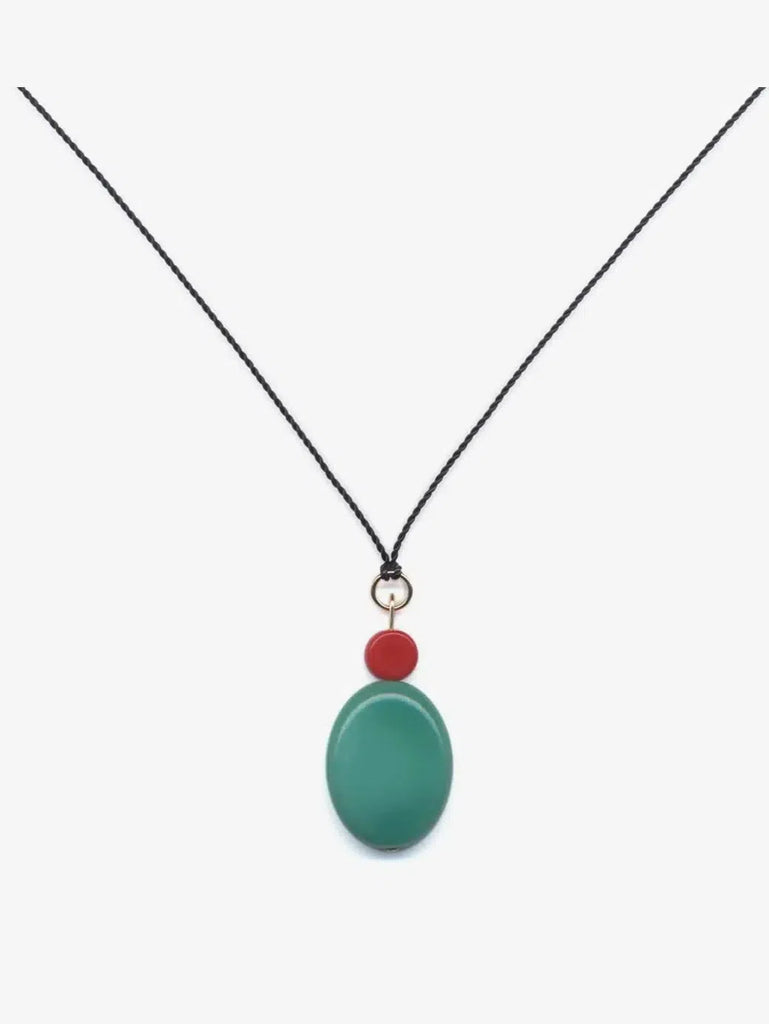 Ronni Kappos - Green Olive Necklace-Ronni Kappos-treehaus
