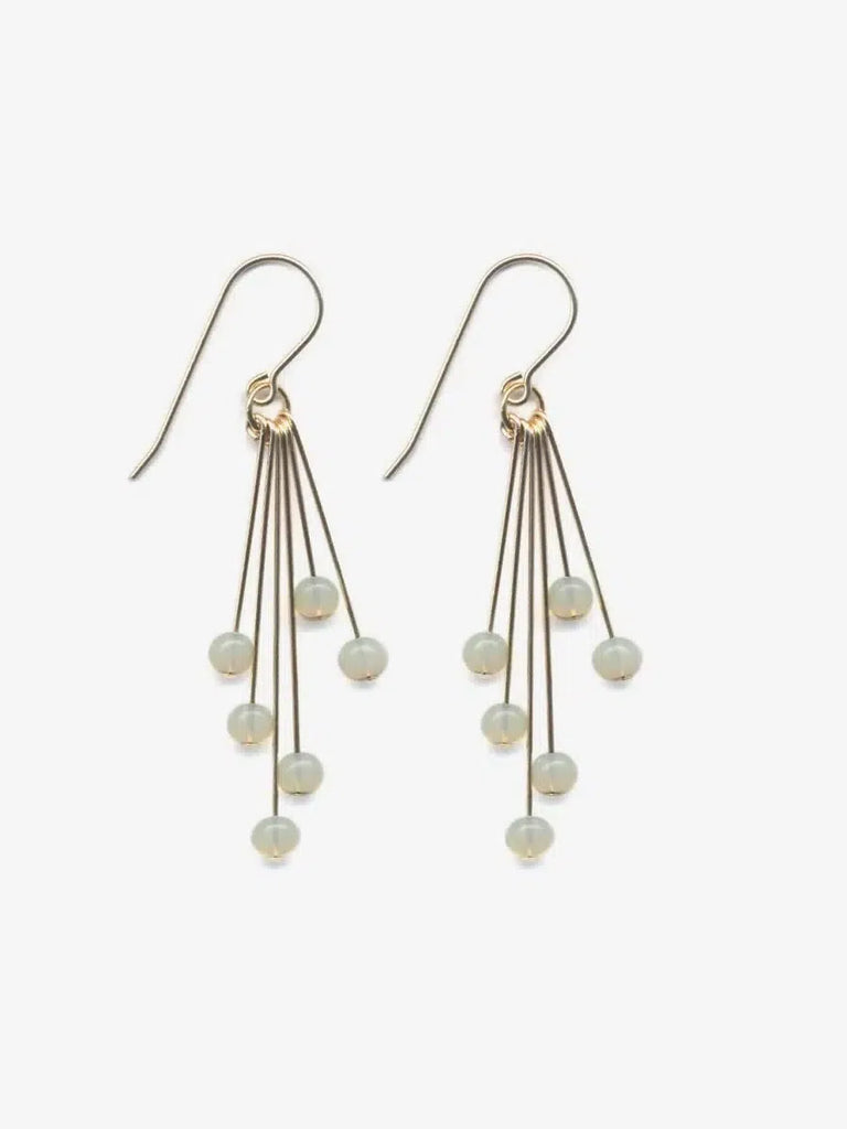 Ronni Kappos - Uranium Glass Cluster Earrings-Ronni Kappos-treehaus