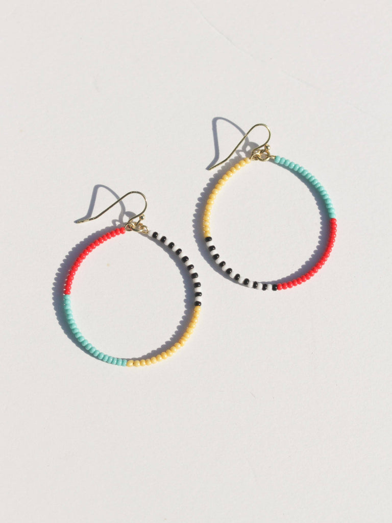 Rover & Kin - Colorpop Beaded Hoops-Rover & Kin-treehaus