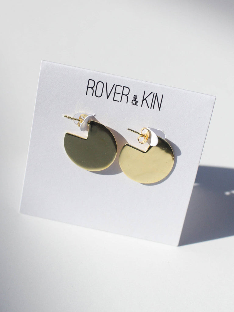 Rover & Kin - Luxe Gold Disc Earrings-Rover & Kin-treehaus