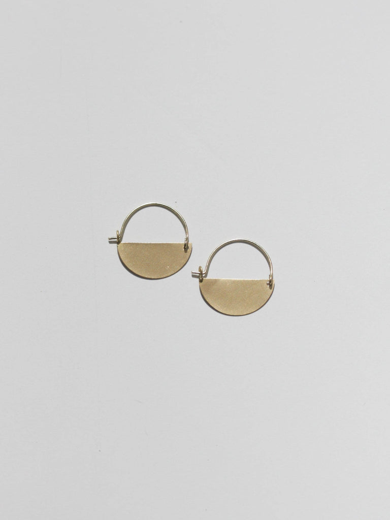 Rover & Kin - Matte Gold Half Moon Earrings - Mini 1"-Rover & Kin-treehaus