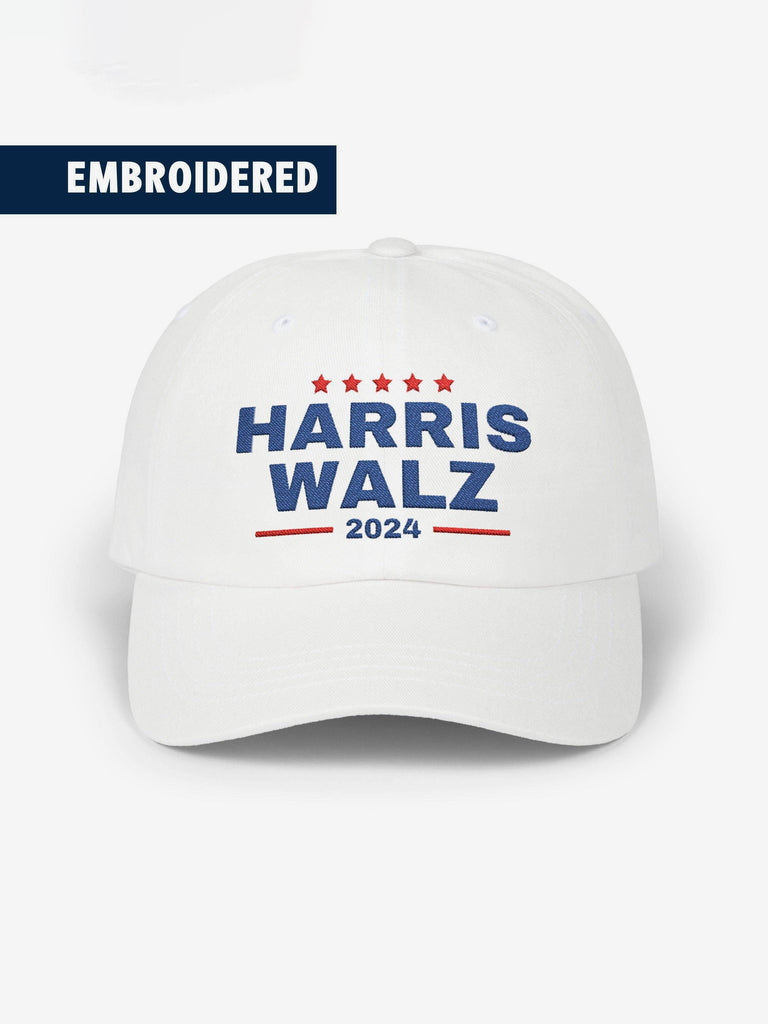 SONDO DESIGN LTD - Harris Walz 2024 Baseball Cap - White-SONDO DESIGN LTD-treehaus