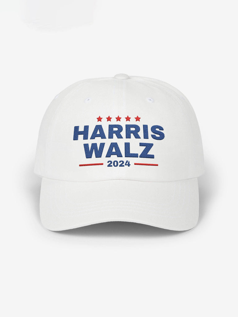 SONDO DESIGN LTD - Harris Walz 2024 Baseball Cap - White-SONDO DESIGN LTD-treehaus