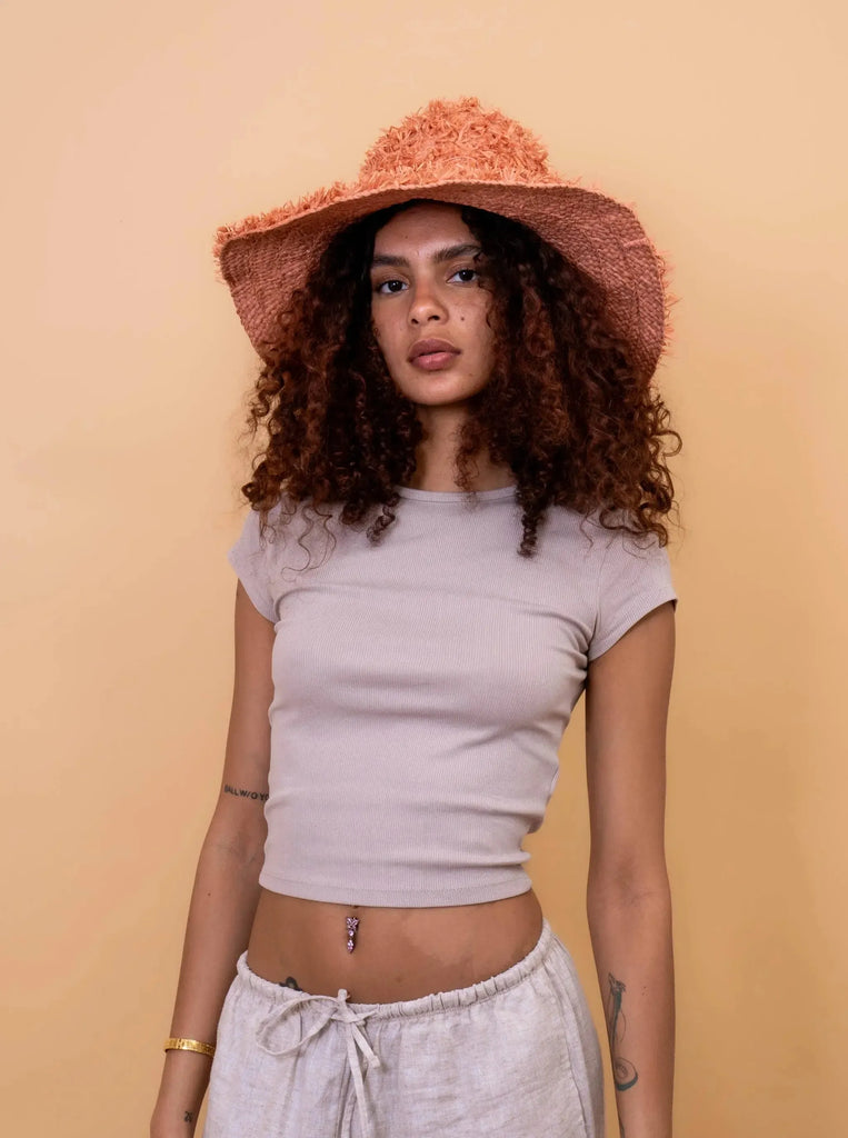 Sans Arcidet - Summertime Raffia Hat - Noir - Medium-Sans Arcidet-treehaus