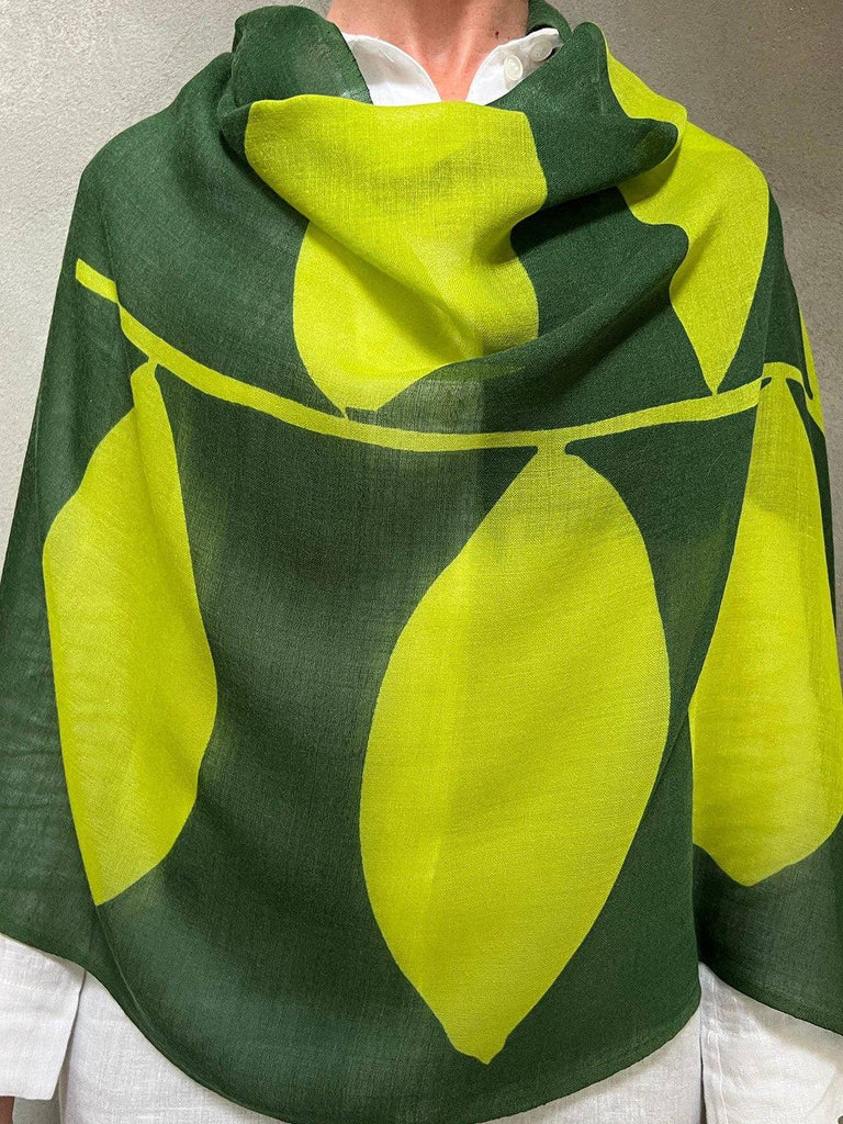 See Design - Wool Scarf - Plant - Forest/Citron-See Design-treehaus