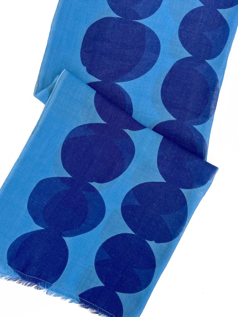 See Design - Wool Scarf - Small Totem - Blue/Blue-See Design-treehaus
