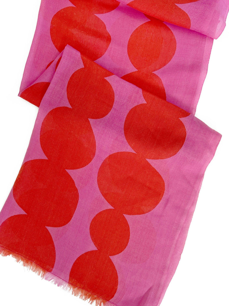 See Design - Wool Scarf - Small Totem - Pink/Orange-See Design-treehaus