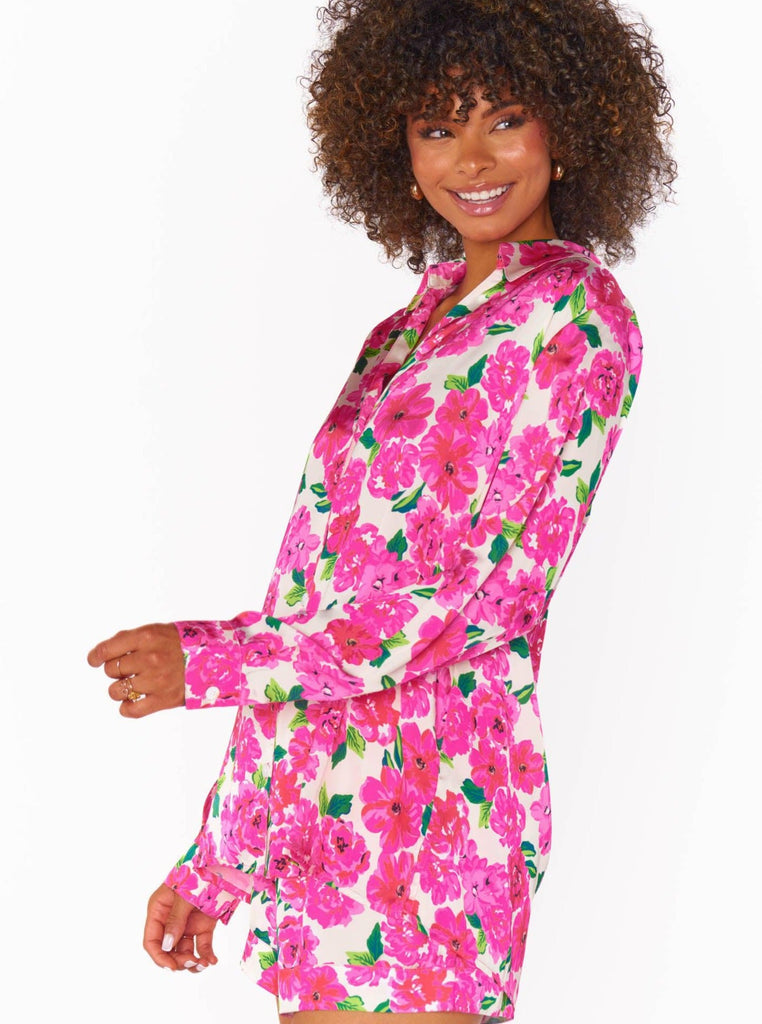 Show Me Your Mumu - Early Riser Shorts PJ Set - Pink Floral-Show Me Your Mumu-treehaus