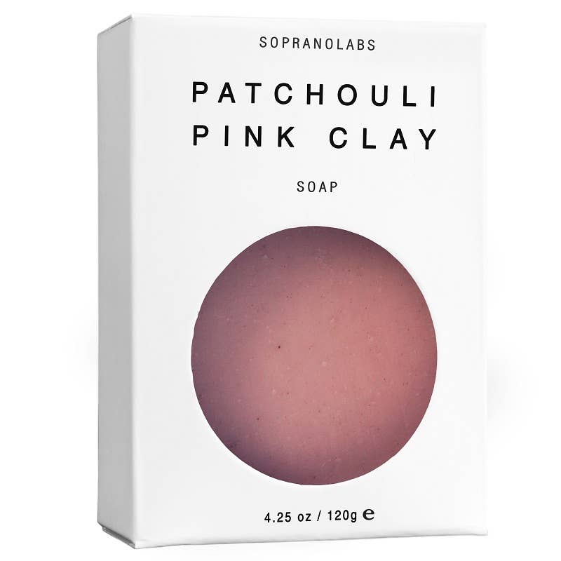 Soprano Labs - Patchouli Pink Clay Soap-Soprano Labs-treehaus