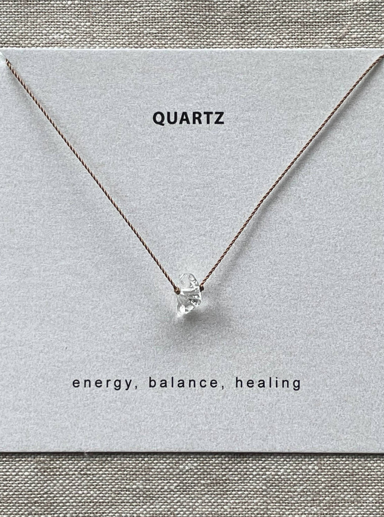 Soulsilk - Herkimer Diamond Quartz - Necklace-Soulsilk-treehaus