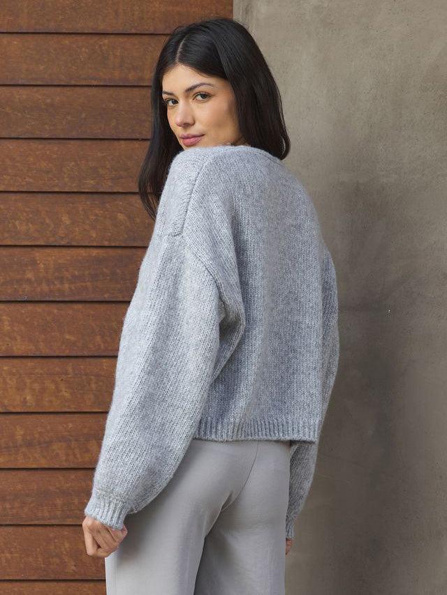 Stitches & Stripes - Giada Cardigan - Heather Grey-Stitches & Stripes-treehaus